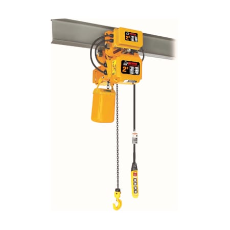 BISON LIFTING EQUIPMENT 2 Ton 3 Phase, 2-Spd Elctrc Chain Hoist W/ Motor Trolley, 20Ft, 230v/460v HHBD02SK-01D + WPC02D